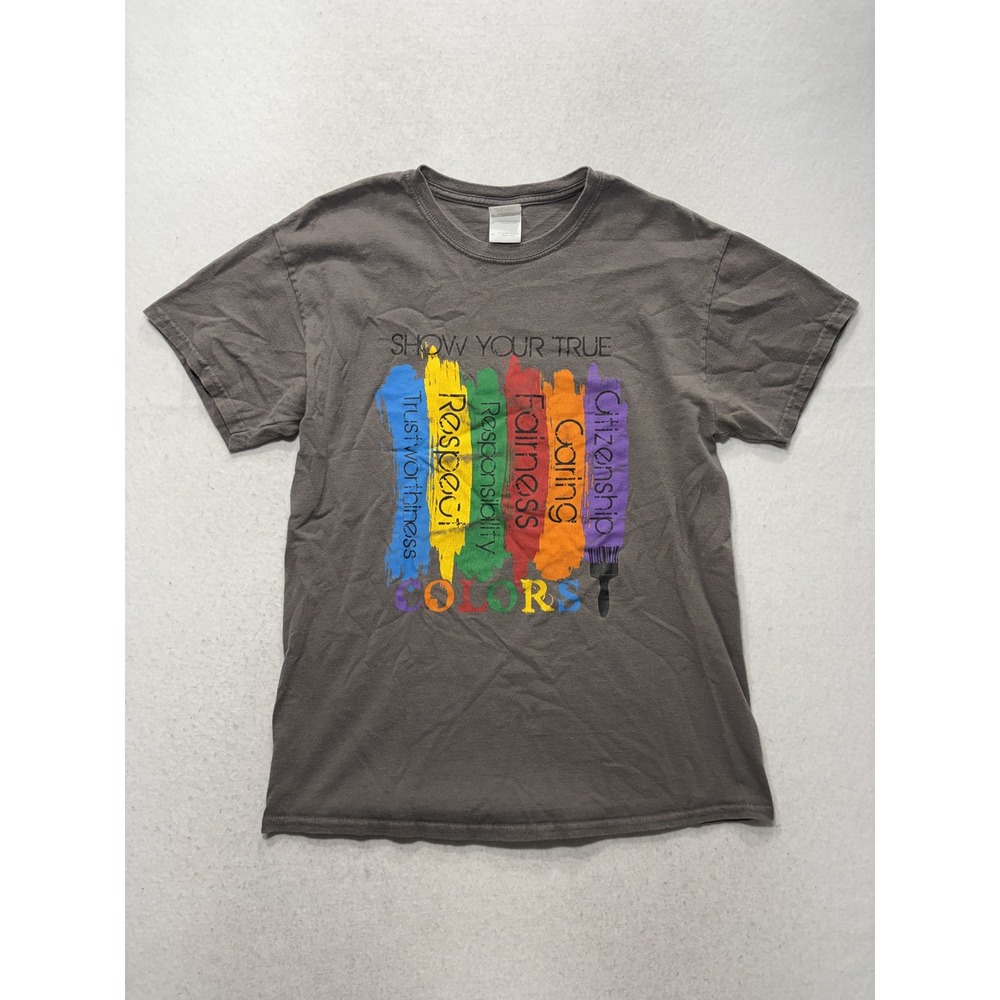 Gildan Shirt Unisex Kids M Gray Show Your True Colors Graphic Tee Southside Elem